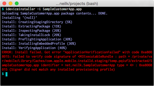 ideviceinstaller fail
