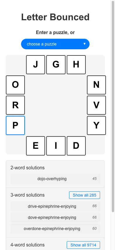 The solver on a phone