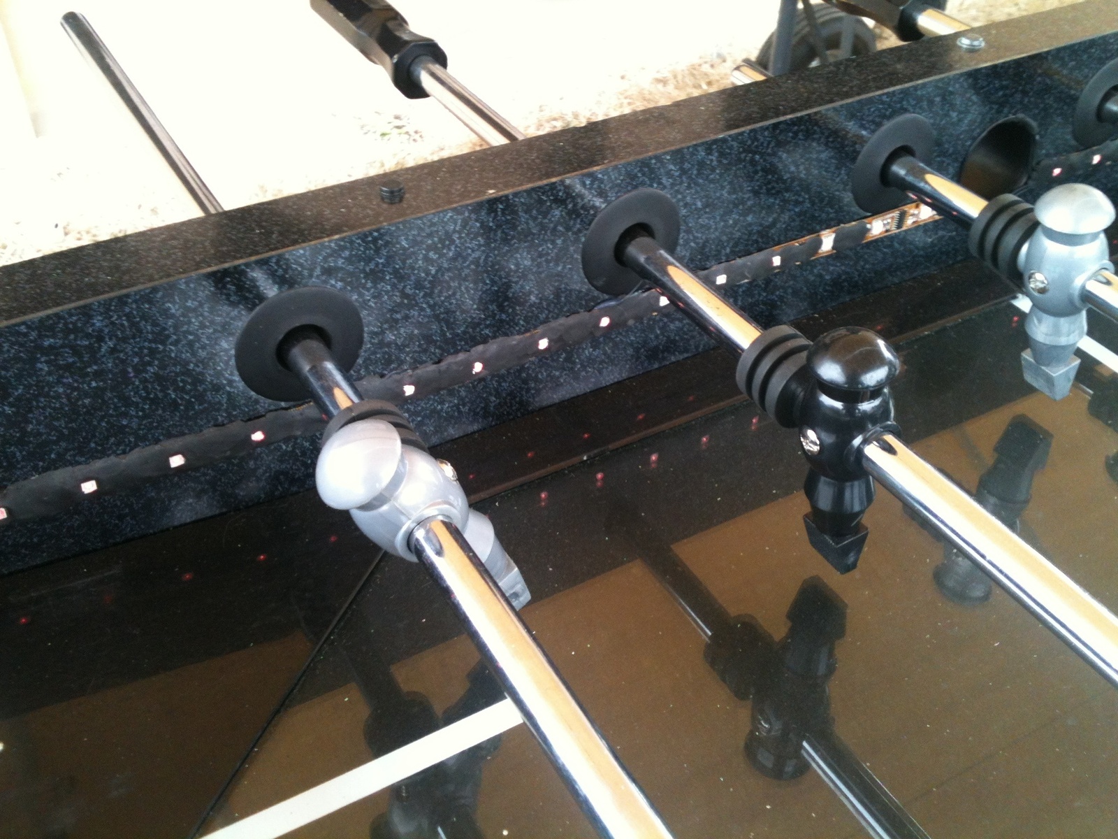LED-enhanced Foosball table